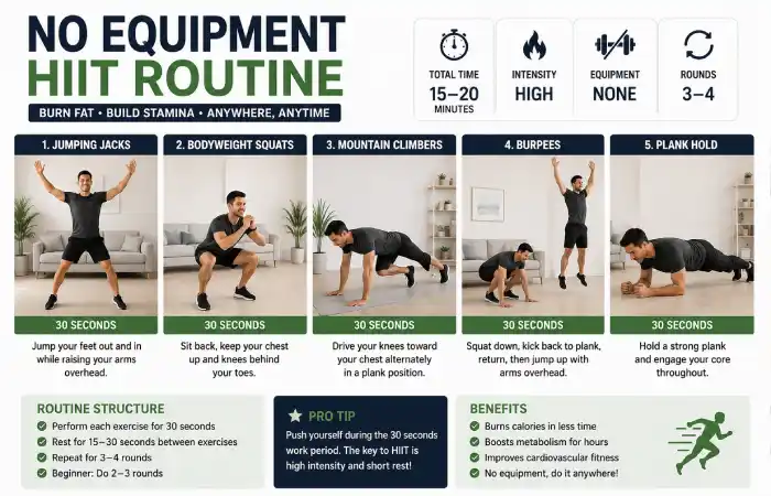 no equipment HIIT routine