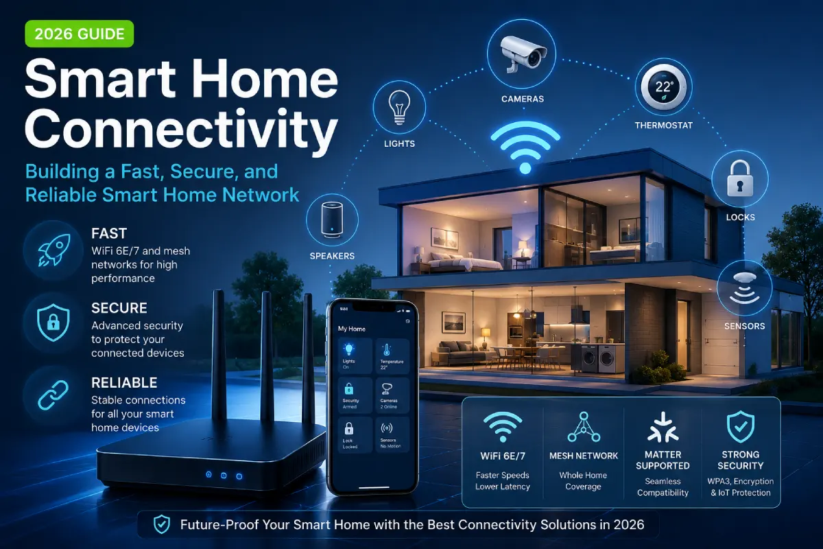 Smart Home Connectivity (2026 Guide): Building a Fast, Secure, and Reliable Smart Home Network