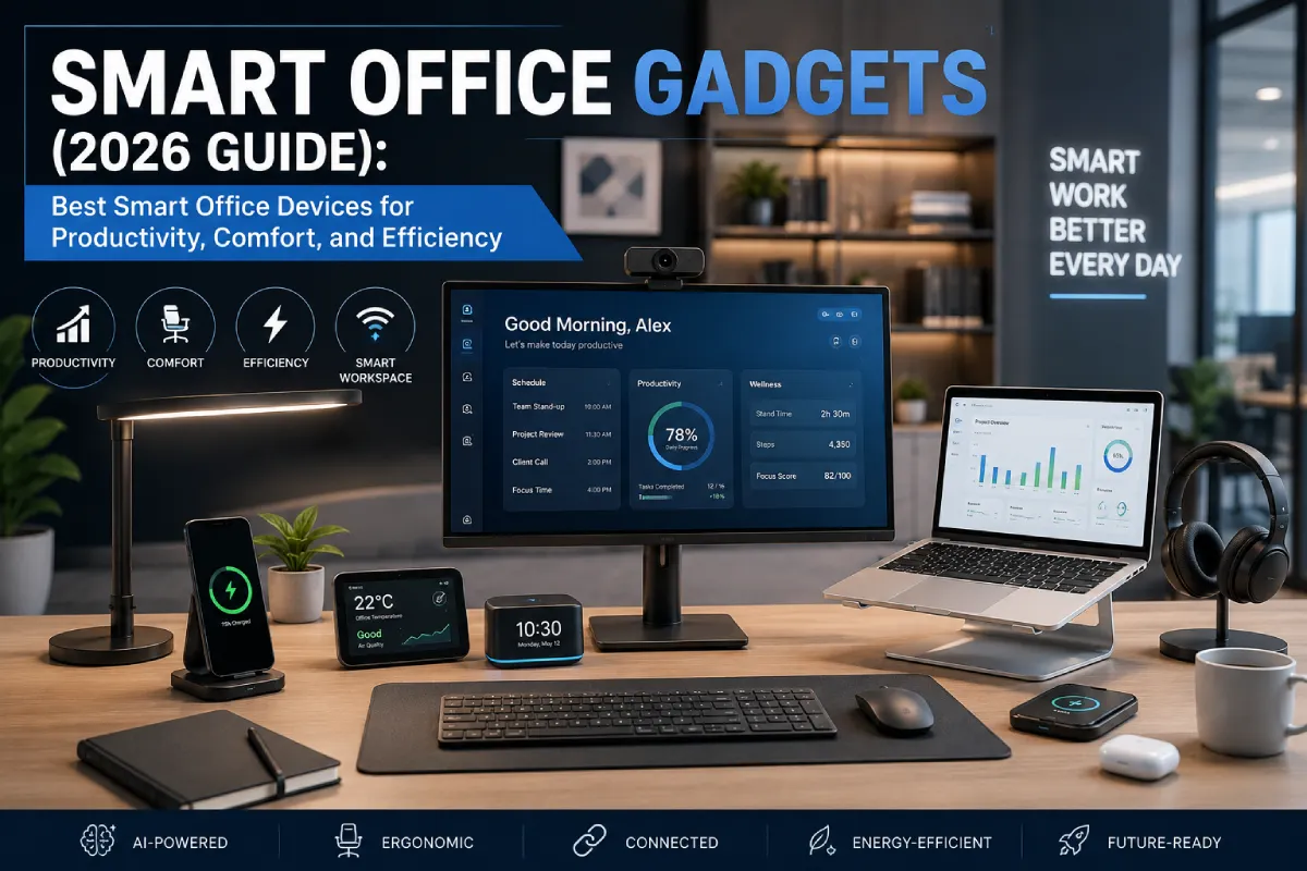 Smart Office Gadgets (2026 Guide): Best Smart Office Devices for Productivity, Comfort, and Efficiency