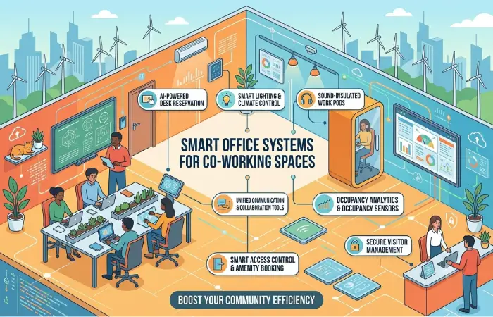 Smart Office Systems for Co-Working Spaces