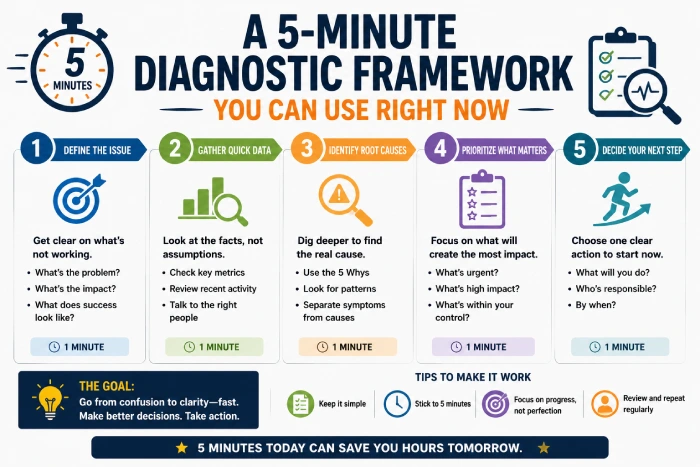 a 5 inute diagnostic framework you can use right now