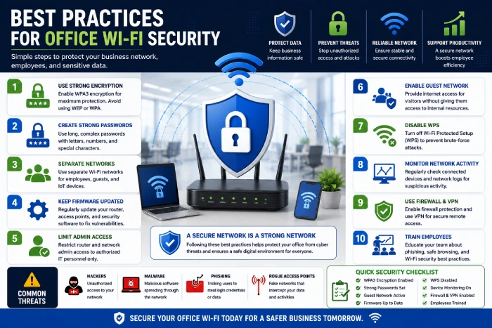 best practices for office wi-fi security