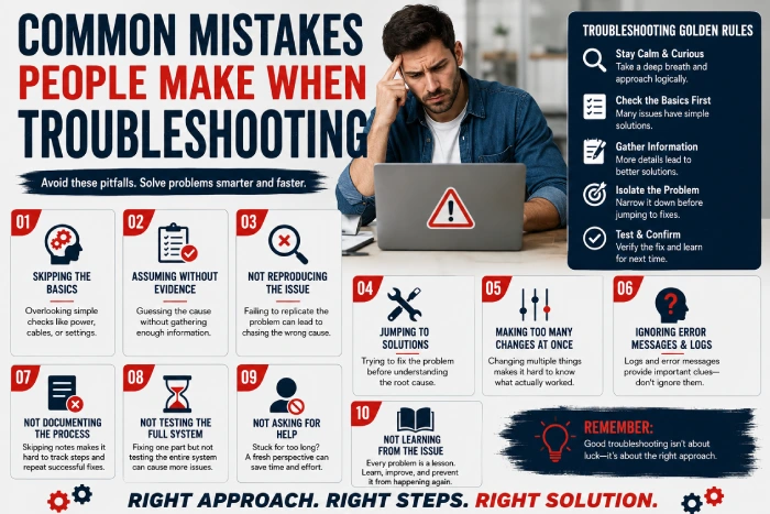 common mistakes people make when troubleshooting