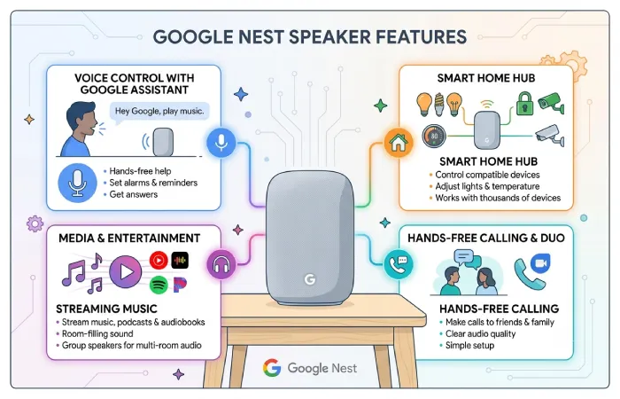 Google Nest Speaker Features
