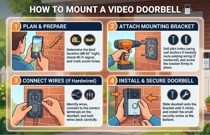 How to Mount a Video Doorbell