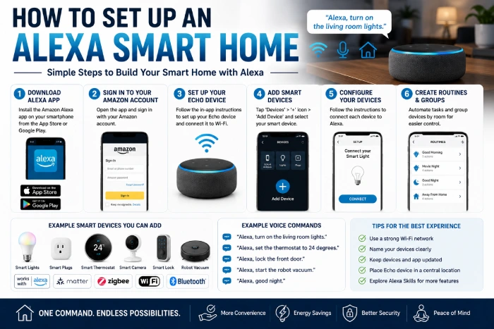 how to set up an alexa smart home