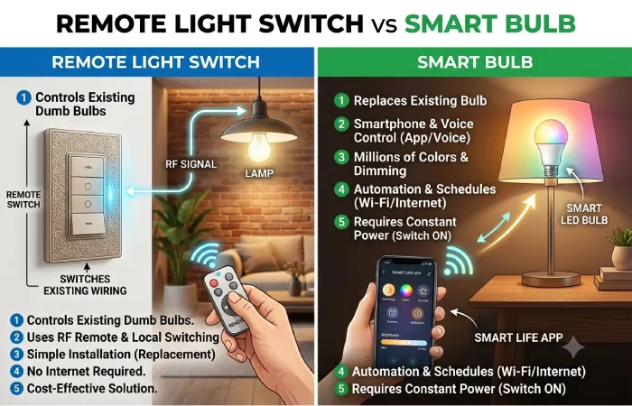 remote light switch vs smart bulb