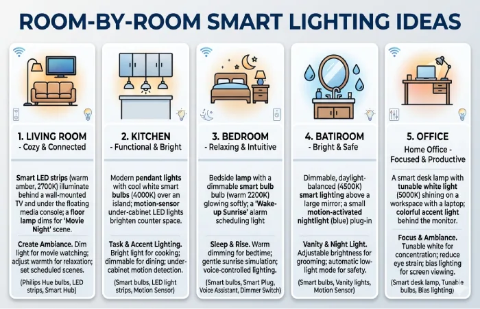 Room-by-Room Smart Lighting Ideas