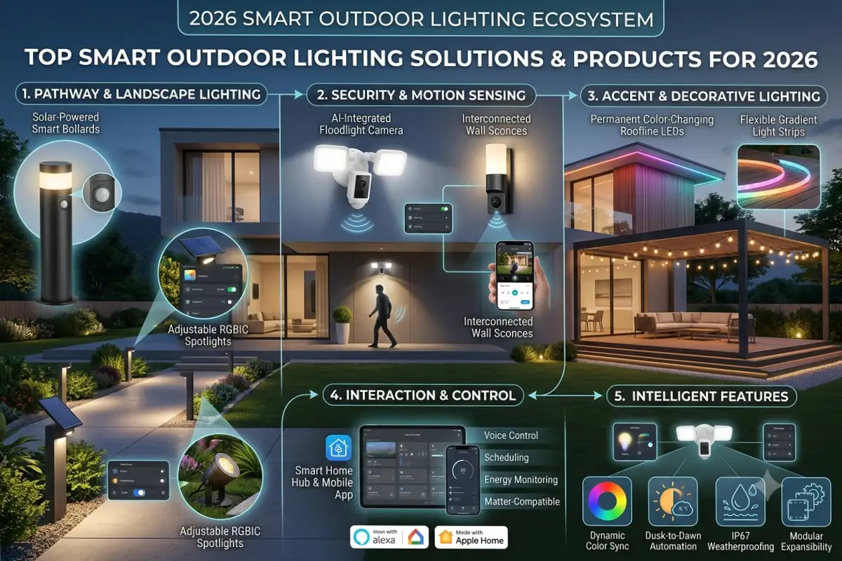 Top Smart Outdoor Lighting Solutions & Products for 2026