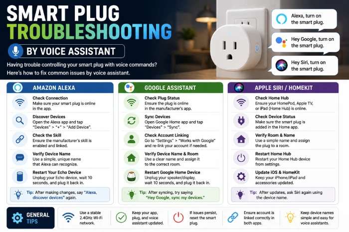 smart plug troubleshooting by voice assistant