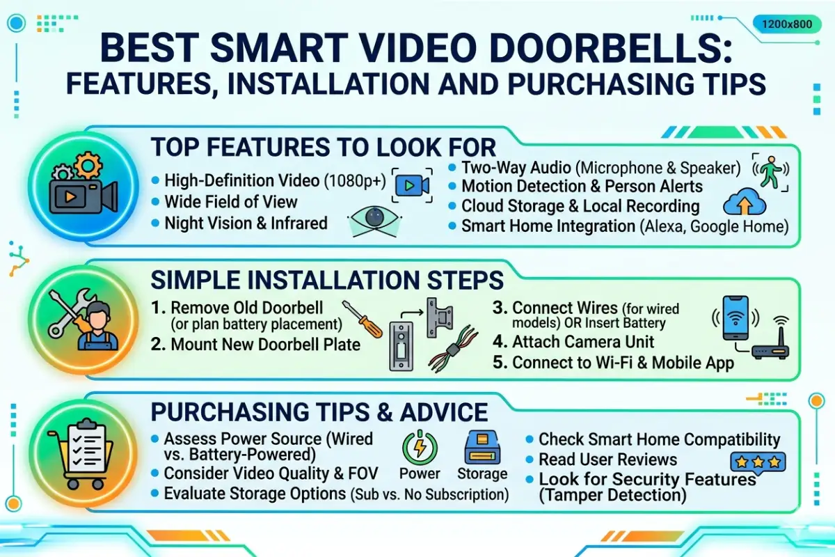 Best Smart Video Doorbells: Features, Installation and Purchasing Tips
