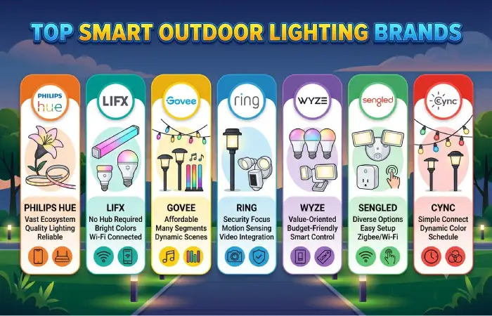 Top Smart Outdoor Lighting Brands