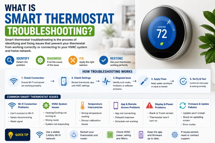 what is smart thermostat troubleshooting