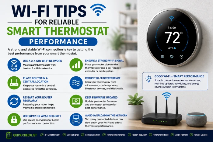 wi-fi tips for reliable smart thermostat performance