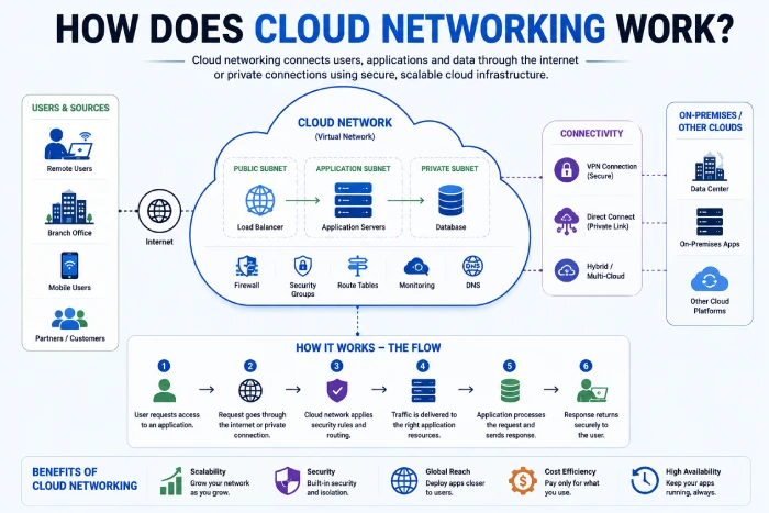 how does cloud networking work