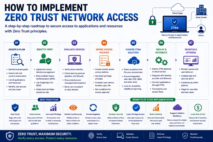 how to implement zero trust network access