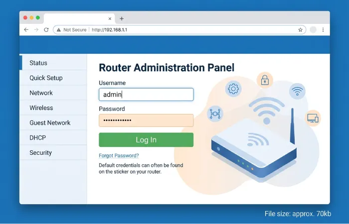 accessing the router admin panel