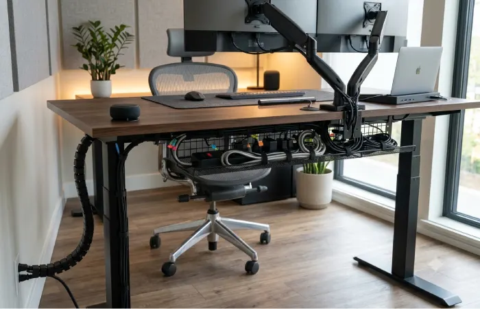 best cable management setup for a smart office