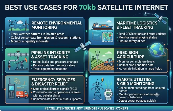 best use cases for satellite internet