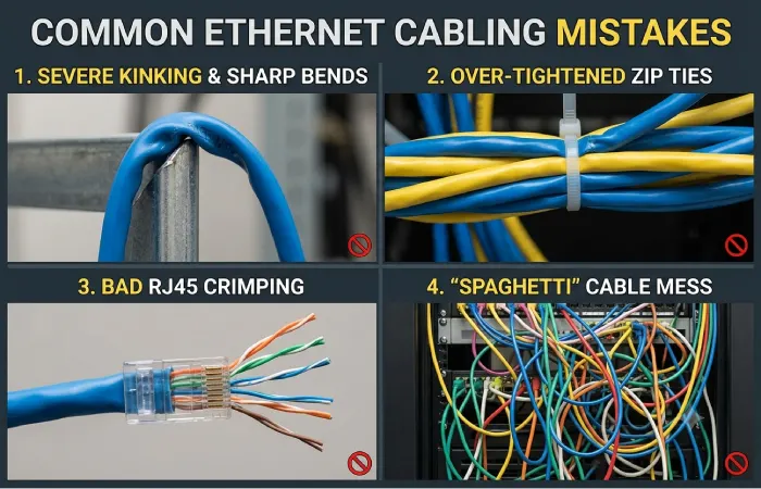 common ethernet cabling mistakes