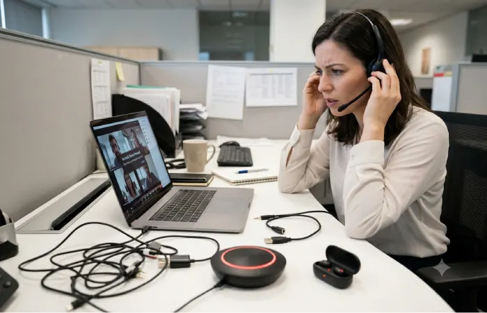 common problems with office audio devices