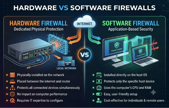 hardware vs software firewalls