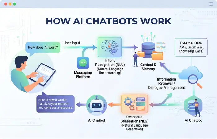 how ai chatbots work