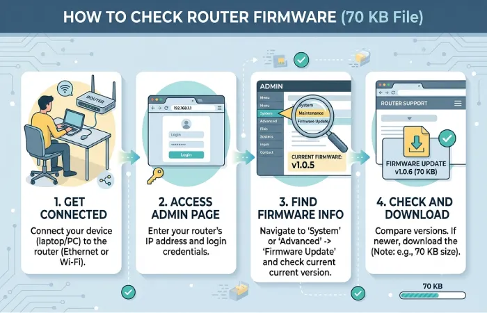 how to checkered for router firmware informs