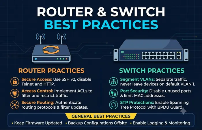 router and switch best practices