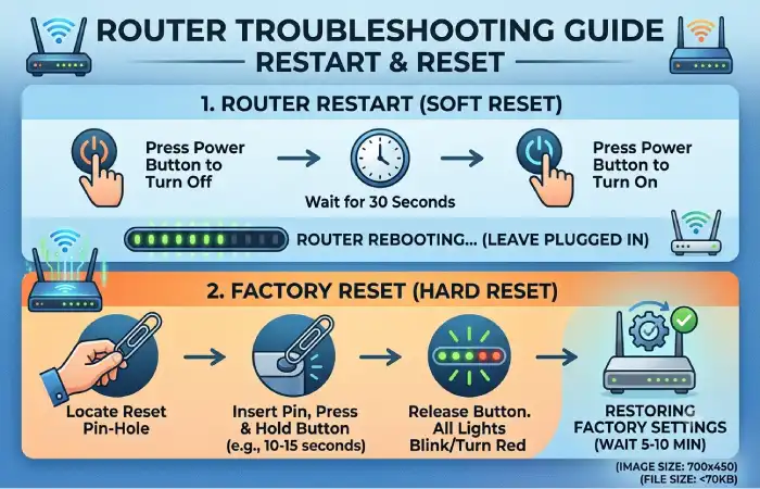 router restart and factory reset