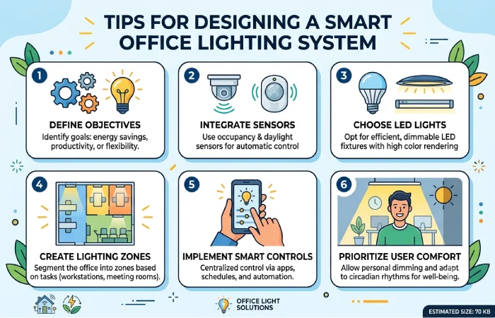 tips for designing a smart office lighting system