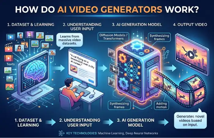 how do ai video generators work